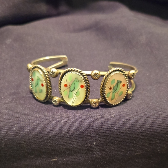 Jewelry - Floral Silver Cuff Bracelet